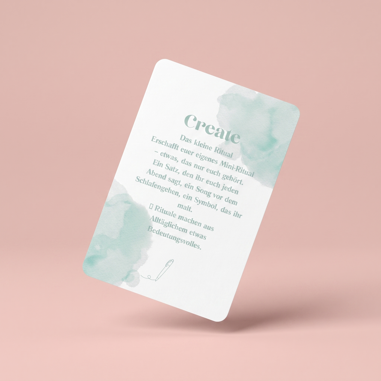 Nahaufnahme der Date Card aus der Kategorie Create mit einem kleinen gemeinsamen Ritual als Aufgabe