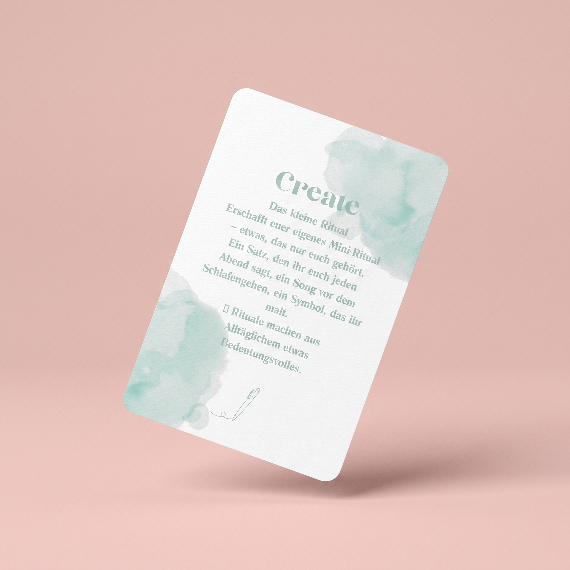 Nahaufnahme der Date Card aus der Kategorie Create mit einem kleinen gemeinsamen Ritual als Aufgabe